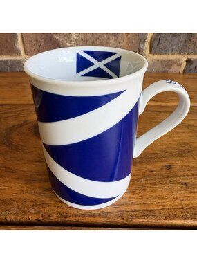 Scotland Flag Coffee Mug By World of Tartan 10 oz Cup Blue White Saltire
